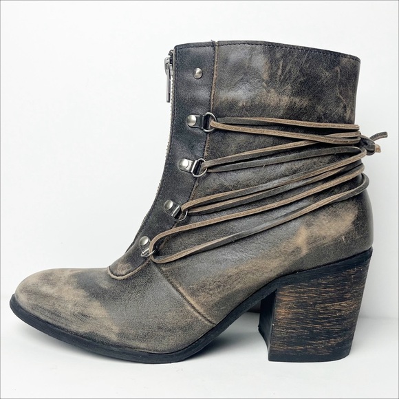 Sbicca Distressed Brown Ankle Booties - Picture 5 of 10